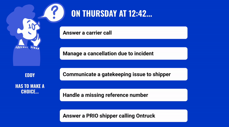 A Customer Service agent facing choice overload